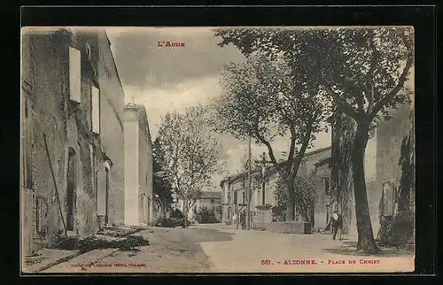 AK Alzonne, Place du Christ