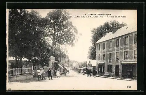 AK Camp de la Courtine, Avenue de la Gare