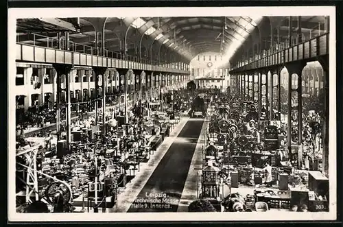 AK Leipzig, Technische Messe, Halle 9, Inneres