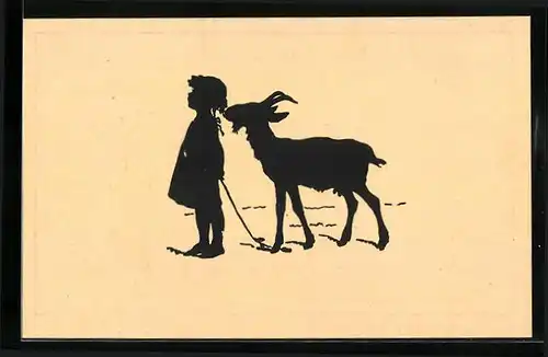 Künstler-AK Paul Konewka: Der wohlschmeckende Kranz, Schattenbild