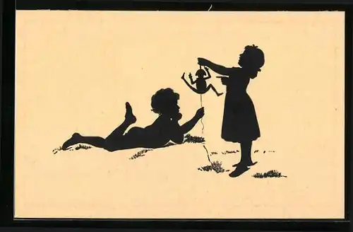 Künstler-AK Paul Konewka: Napolium, Schattenbild