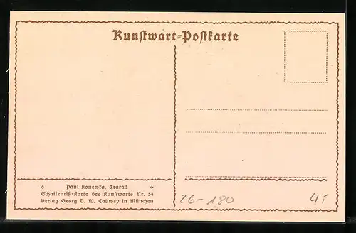 Künstler-AK Paul Konewka: Trara! Schattenbild