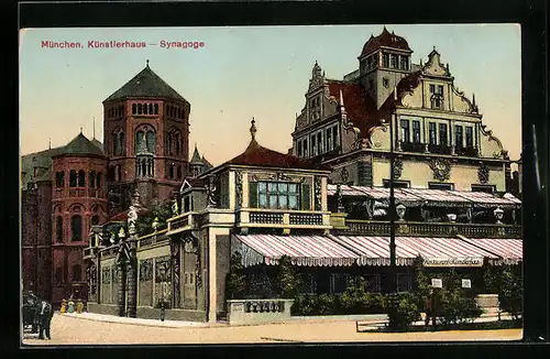 AK München, Künstlerhaus und Synagoge