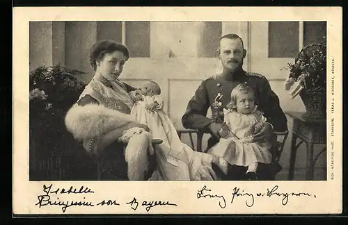 AK Prinzessin Isabella und Prinz Franz von Bayern