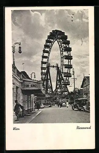 AK Wien, Wiener Prater, Tonkino und Riesenrad