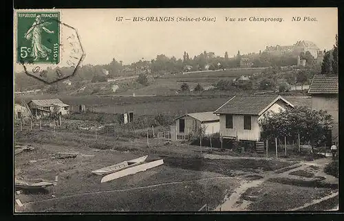 AK Ris-Orangis, Vue sur Champrosay