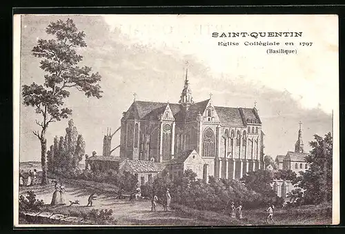 AK Saint-Quentin, Eglise Collegiale en 1797