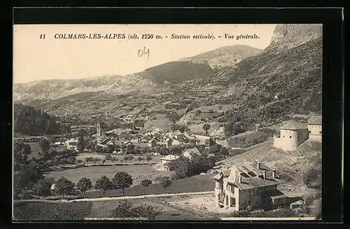 AK Colmars-les-Alpes, Vue generale