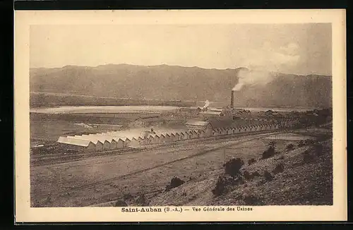 AK Saint-Auban, Vue generale des Usines