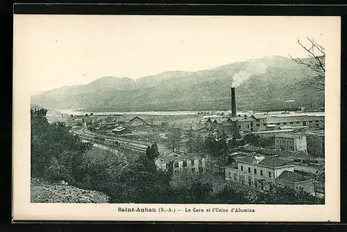 AK Saint-Auban, La gare et l`Usine d'Alumine