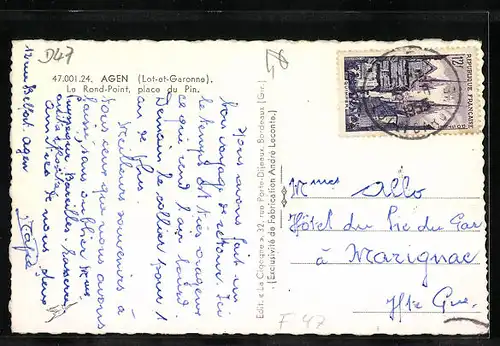 AK Agen, Le Rond-Point, place du Pin