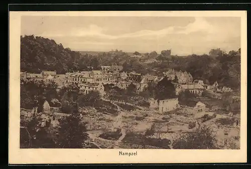 AK Nampzel, Ansicht des zerstörten Ortes