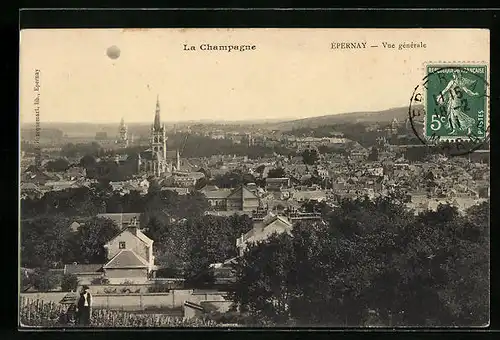 AK Épernay, Vue generale