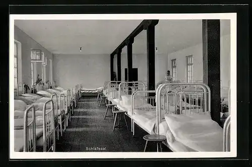 AK Märkisch-Buchholz, Pestalozzi-Landschulheim Hermsdorfer Mühle, Schlafsaal