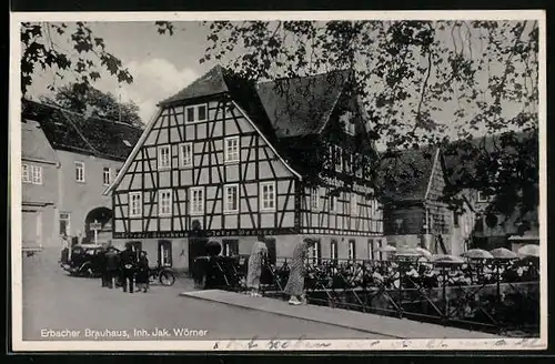 AK Erbach /Odenwald, Gasthof Erbacher Brauhaus, Inh.: Jak. Wörner