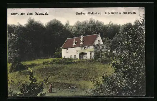 AK Beerfelden /Odenwald, Gasthaus Walterbach, Inh. Kipke & Brinkmann
