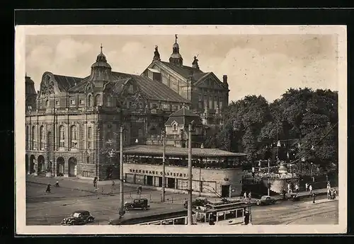 AK Köln-Neustadt, Das Opernhaus mit Strassenbahn