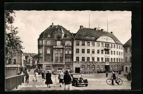 AK Weissenfels, Sparkasse und Brücken-Apotheke