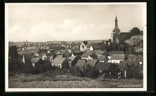 AK Katzenelnbogen, Teilansicht mit Kirche