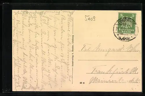 AK Obernhof a. d. Lahn, Teilansicht mit Kloster Arnstein