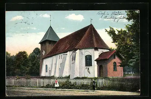 AK Müden, Kirche mit Strasse