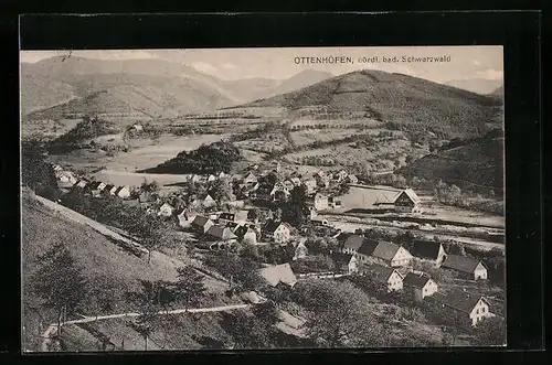 AK Ottenhöfen /Schwarzw., Gesamtansicht aus der Vogelschau