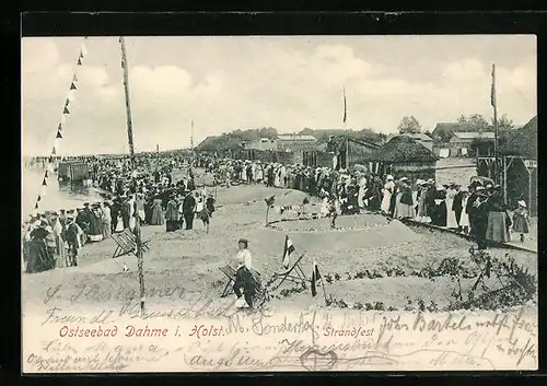 AK Dahme /Holst., Fest am Strand