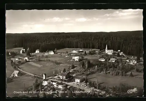 AK Oberbränd /Schwarzw., Fliegeraufnahme des Ortes