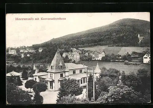 AK Herrenalb, Ortsansicht mit Konversationshaus