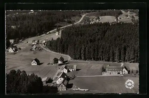 AK Kniebis /Schwarzw., Luft-Kurheim Waldesruhe vom Flugzeug aus