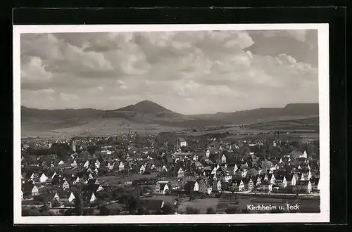 AK Kirchheim, Ortsansicht mit Teck