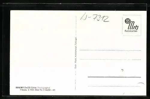 AK Kirchheim, Ortsansicht mit Teck