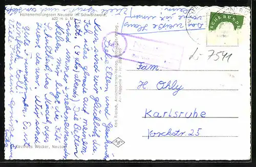 AK Neusatz über Neuenbürg /Württ., Ortsblick vom Ortsrand aus