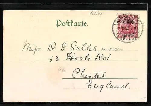 AK Friedberg /Hessen, Partie am Burgeingang