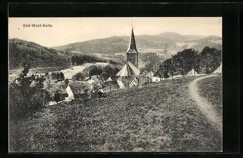 AK Oerlinghausen, Ortsansicht, Süd-West-Seite