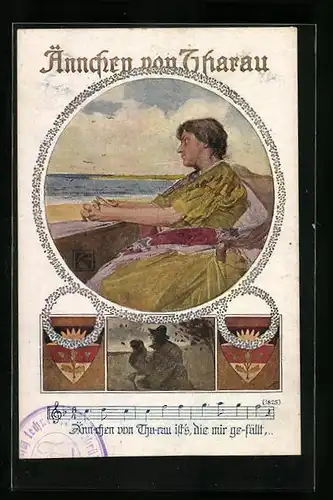 Künstler-AK Karl Friedrich Gsur, Deutscher Schulverein Nr. 1064: Ännchen von Tharau