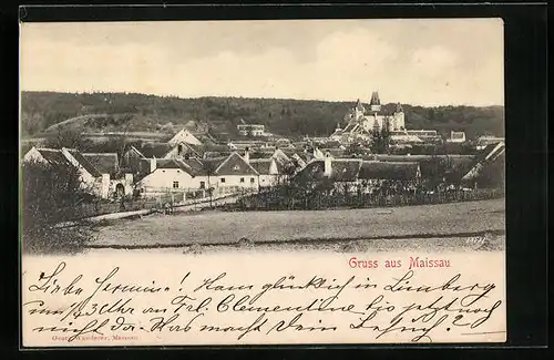 AK Maissau, Ortsansicht mit Schloss