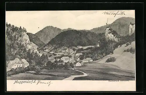 Künstler-AK Muggendorf, Gesamtansicht aus der Ferne