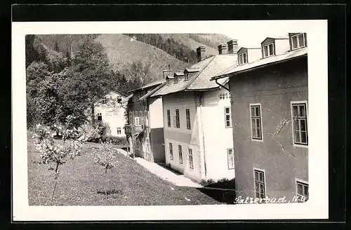 Foto-AK Salzerbad, Fassade von Wohnhäusern