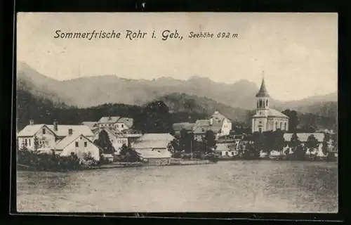 AK Rohr i. Geb., Totalansicht mit Waldlandschaft