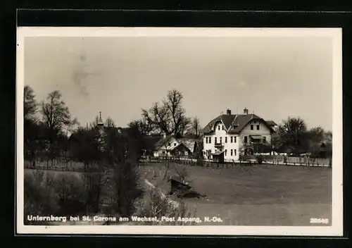 AK Unternberg bei St. Corona, Gasthaus mit Koppel