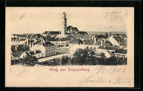 AK Herzogenburg, Totalansicht aus der Vogelschau