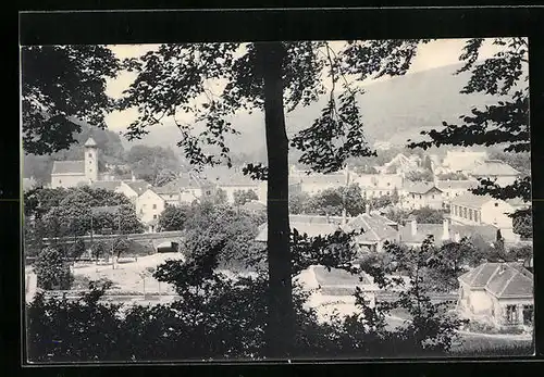 AK Purkersdorf, Teilansicht von einer Anhöhe aus