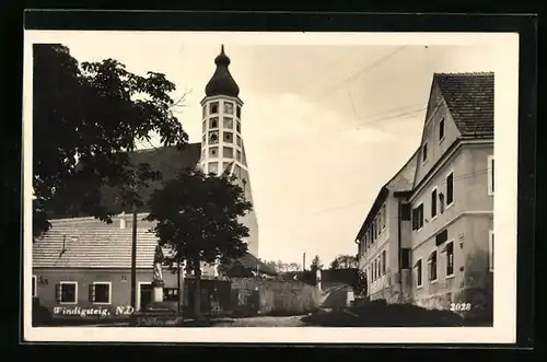 AK Windigsteig, Marktplatz mit Blick zum Kirchturm