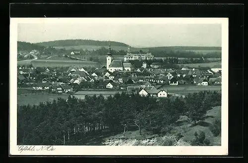 AK Gföhl, Teilansicht mit Kirche