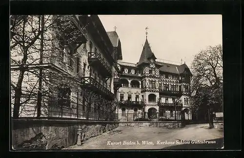 AK Baden b. Wien, Kurhaus Schloss Gutenbrunn
