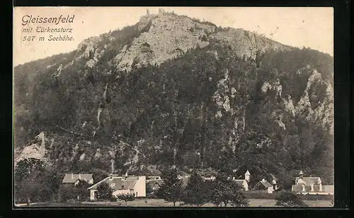 AK Gleissenfeld, Ortsansicht mit Türkensturz
