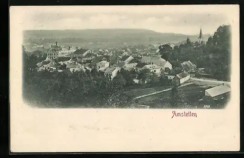 AK Amstetten, Gesamtansicht aus der Vogelschau