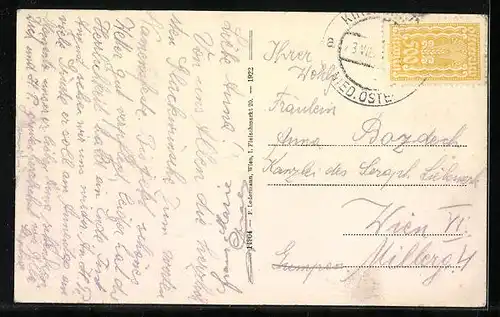 AK Kirchschlag, Teilansicht mit Bergblick