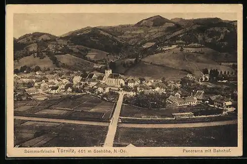AK Türnitz, Panorama mit Bahnhof
